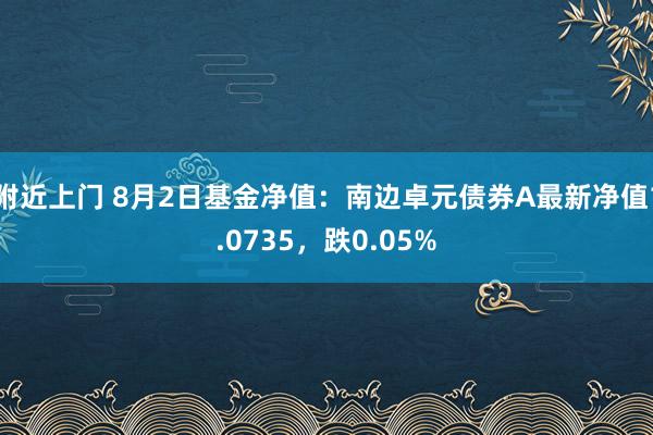 附近上门 8月2日基金净值：南边卓元债券A最新净值1.0735，跌0.05%