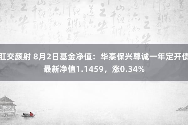 肛交颜射 8月2日基金净值：华泰保兴尊诚一年定开债最新净值1.1459，涨0.34%