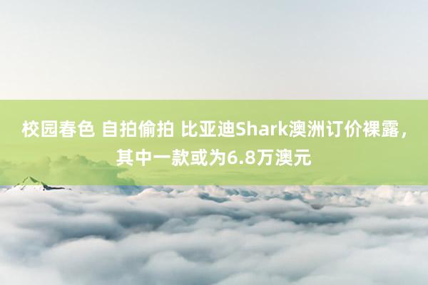 校园春色 自拍偷拍 比亚迪Shark澳洲订价裸露，其中一款或为6.8万澳元