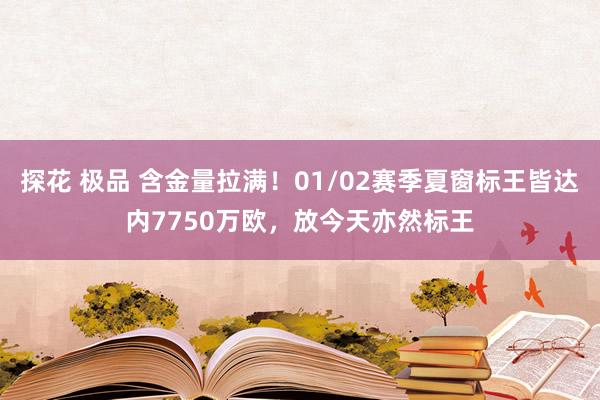 探花 极品 含金量拉满！01/02赛季夏窗标王皆达内7750万欧，放今天亦然标王