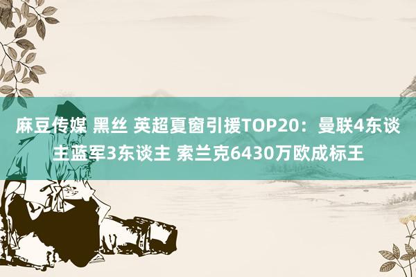 麻豆传媒 黑丝 英超夏窗引援TOP20：曼联4东谈主蓝军3东谈主 索兰克6430万欧成标王