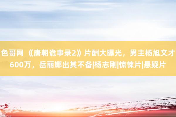 色哥网 《唐朝诡事录2》片酬大曝光，男主杨旭文才600万，岳丽娜出其不备|杨志刚|惊悚片|悬疑片