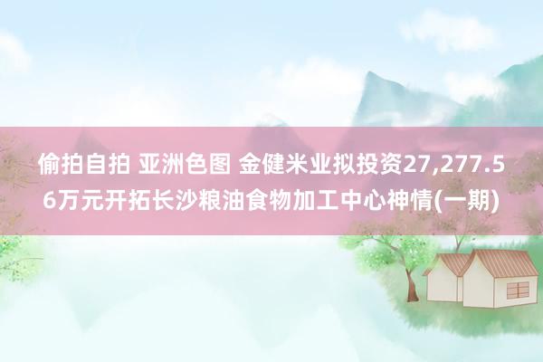 偷拍自拍 亚洲色图 金健米业拟投资27,277.56万元开拓长沙粮油食物加工中心神情(一期)